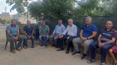 Merhum Hacı Mustafa Saat’ın ailesine taziye ziyaretinde bulunduk.
